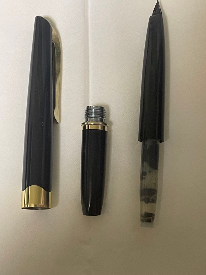 PLATINUM Fountain Pen 18K Nib Black Gold