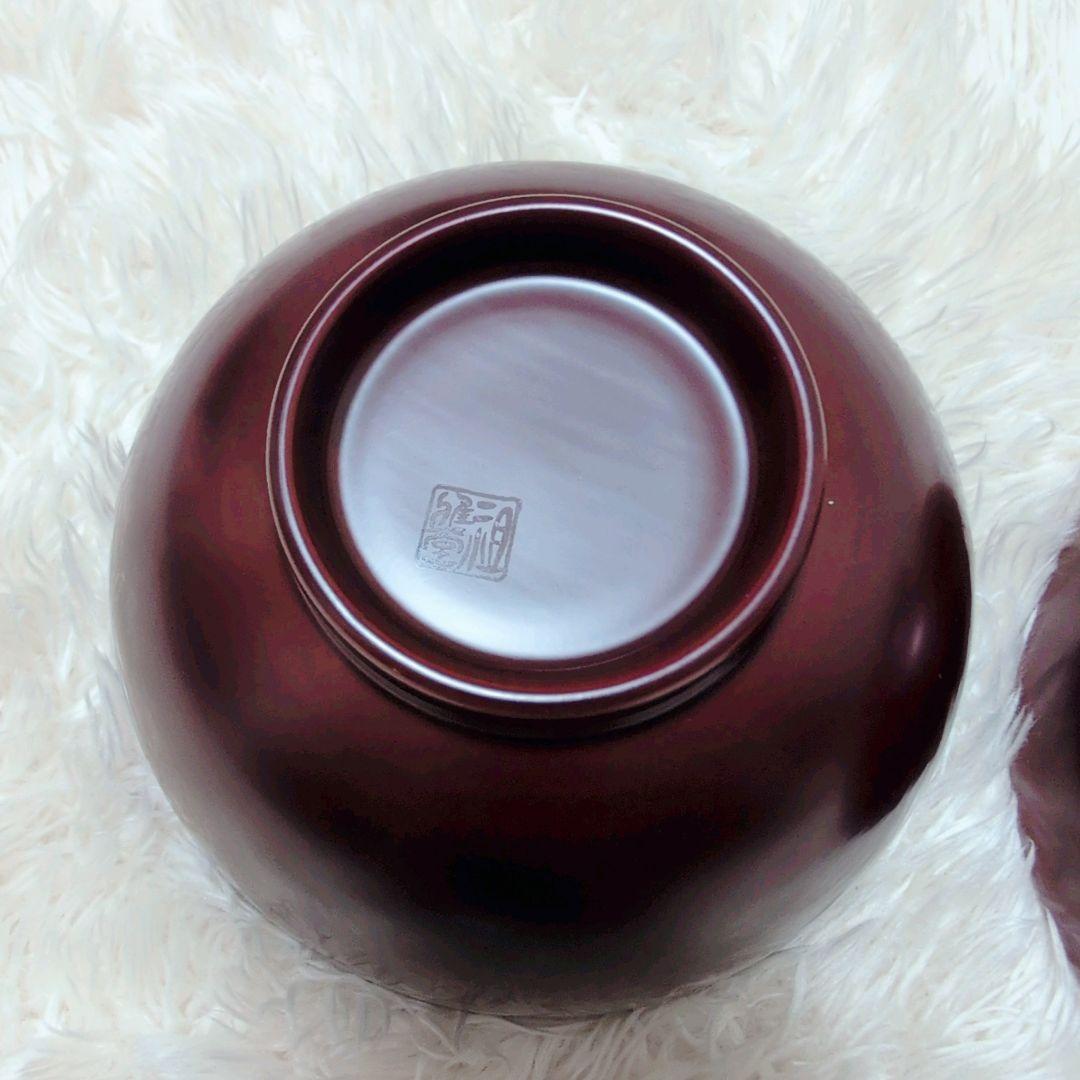 ?New Item? Ito Kanji Shoten Soup Bowls, Set of 4, Kisoware, Ancient Akane Lacquer, Lacquerware, Natural Wood