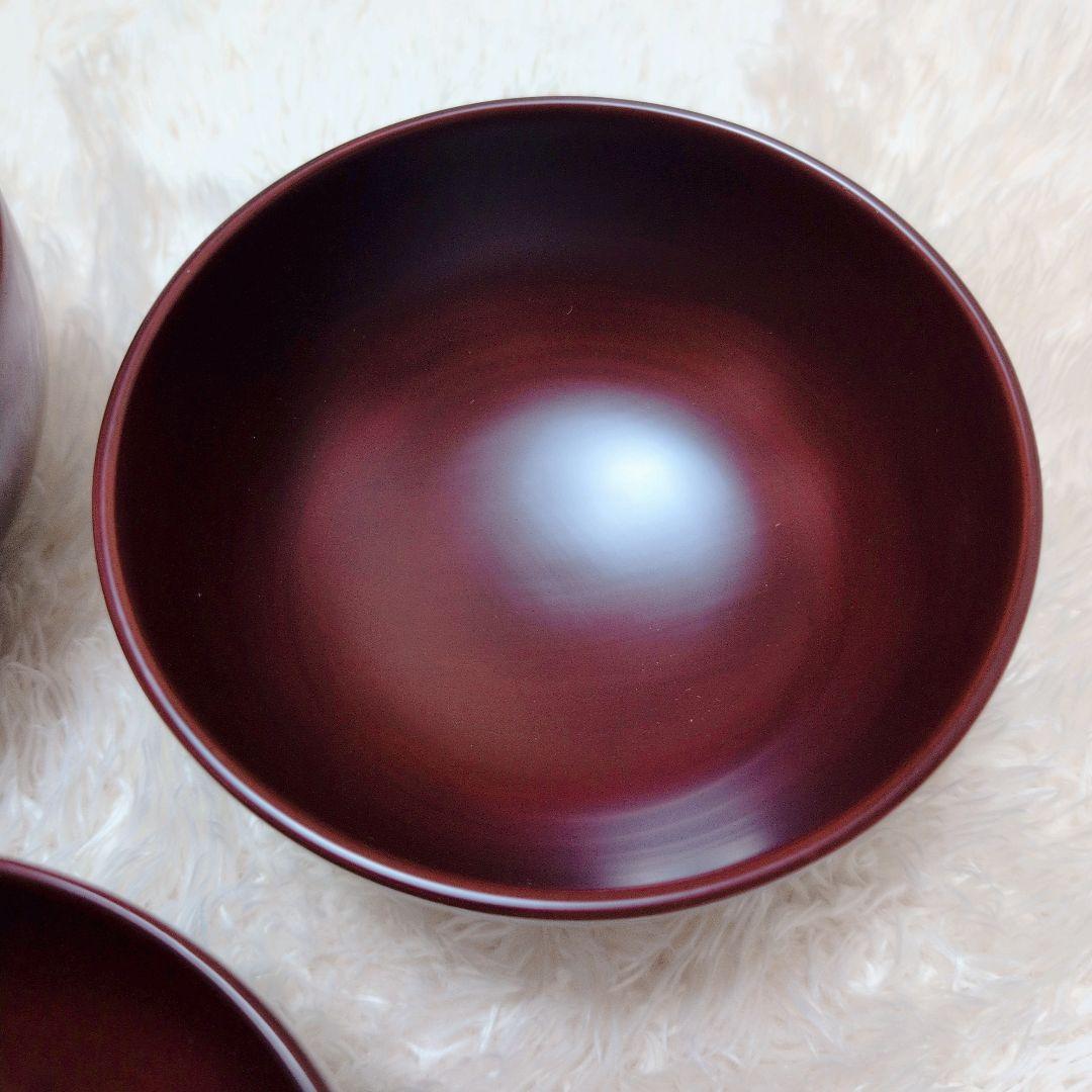 ?New Item? Ito Kanji Shoten Soup Bowls, Set of 4, Kisoware, Ancient Akane Lacquer, Lacquerware, Natural Wood