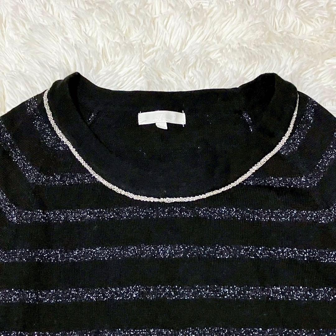 Mail & Co. Short Sleeve Mini Dress, Border, Ceremony, Lame, Wool Blend, Elegant