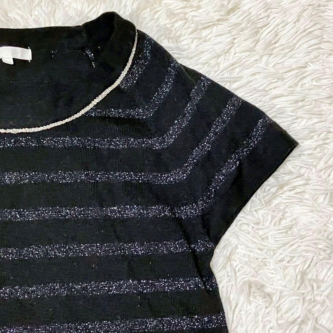 Mail & Co. Short Sleeve Mini Dress, Border, Ceremony, Lame, Wool Blend, Elegant