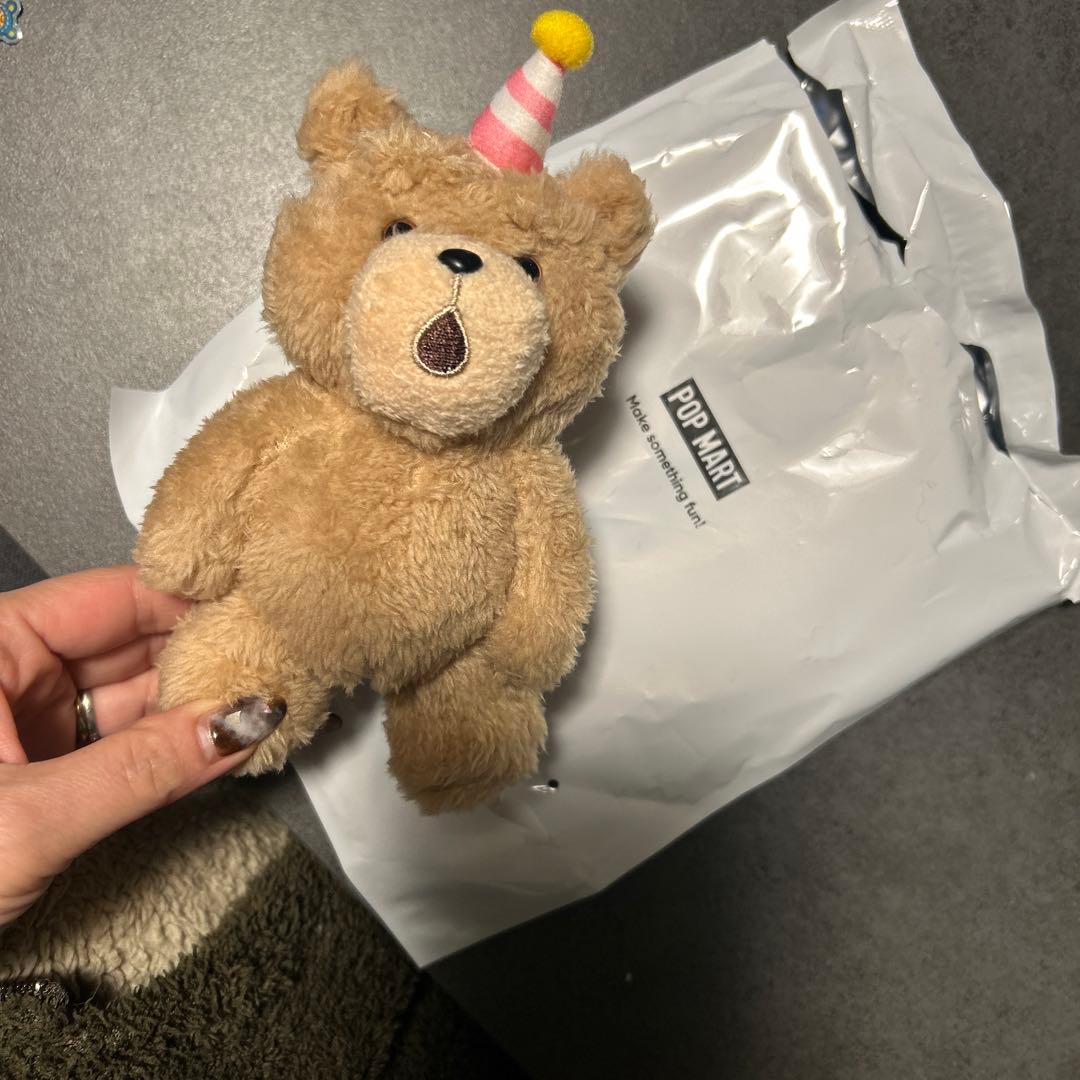 POP MART Beige Bear Plush Keychain