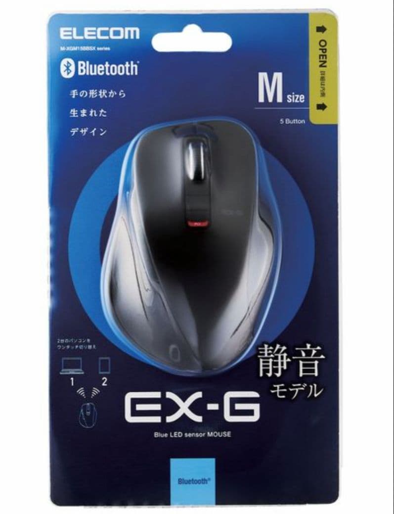 New Silent Type Bluetooth Mouse, M Size, ELECOM EX-G