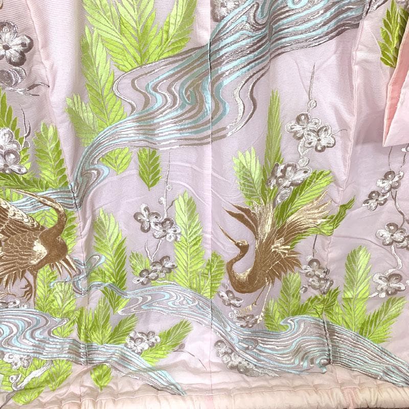 〇508w1〇Summer Item, Pink Ro (Silk Gauze) Uchikake (Wedding Kimono) with Embroidery and Gold Thread, for Weddings, Changing Outfits, Bridal