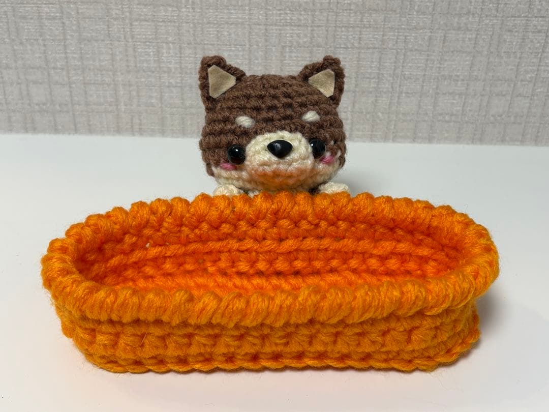 Amigurumi Handmade Shiba Inu Glasses Tray Accessory Holder