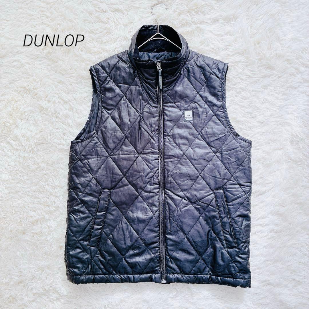 Dunlop Quilted Vest Men's High Neck Padded Full Zip Black L
