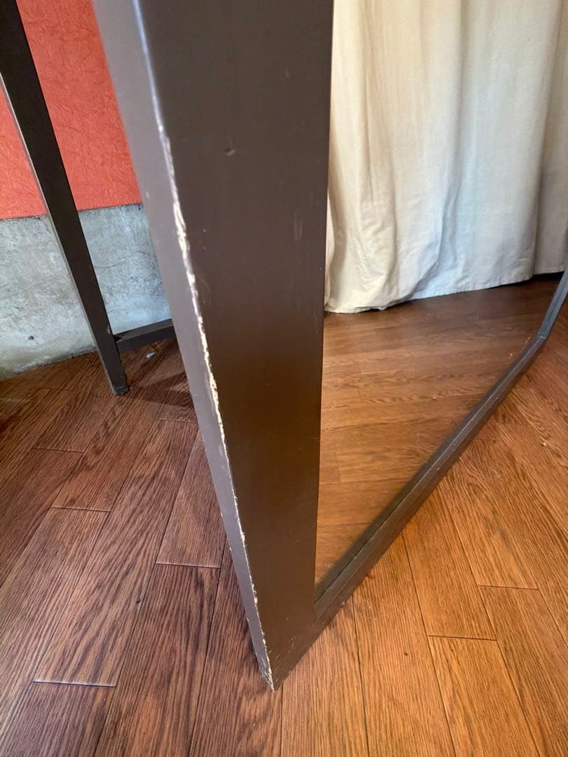 Large Standing Mirror, Dark Brown, Width 90cm, Height 180cm