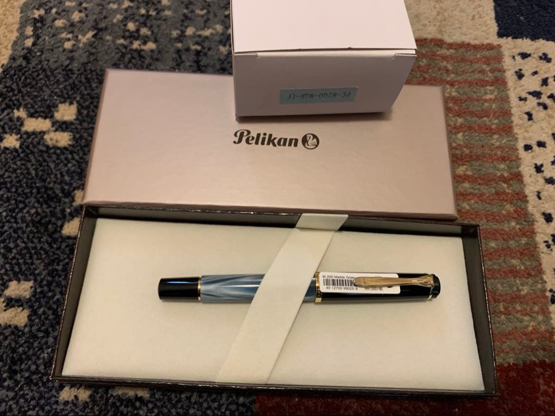 Pelikan Fountain Pen EF Extra Fine Classic Marble Green M200