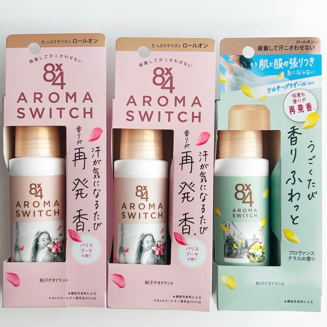 【New】8x4 Aroma Switch Paris Bouquet Scent Roll-On, Set of 3