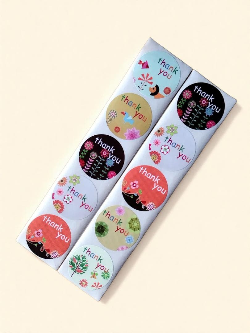 Nordic Style ☆ Thank You Stickers ☆ Bulk Set of 360 ☆ Cute Birds & Flowers