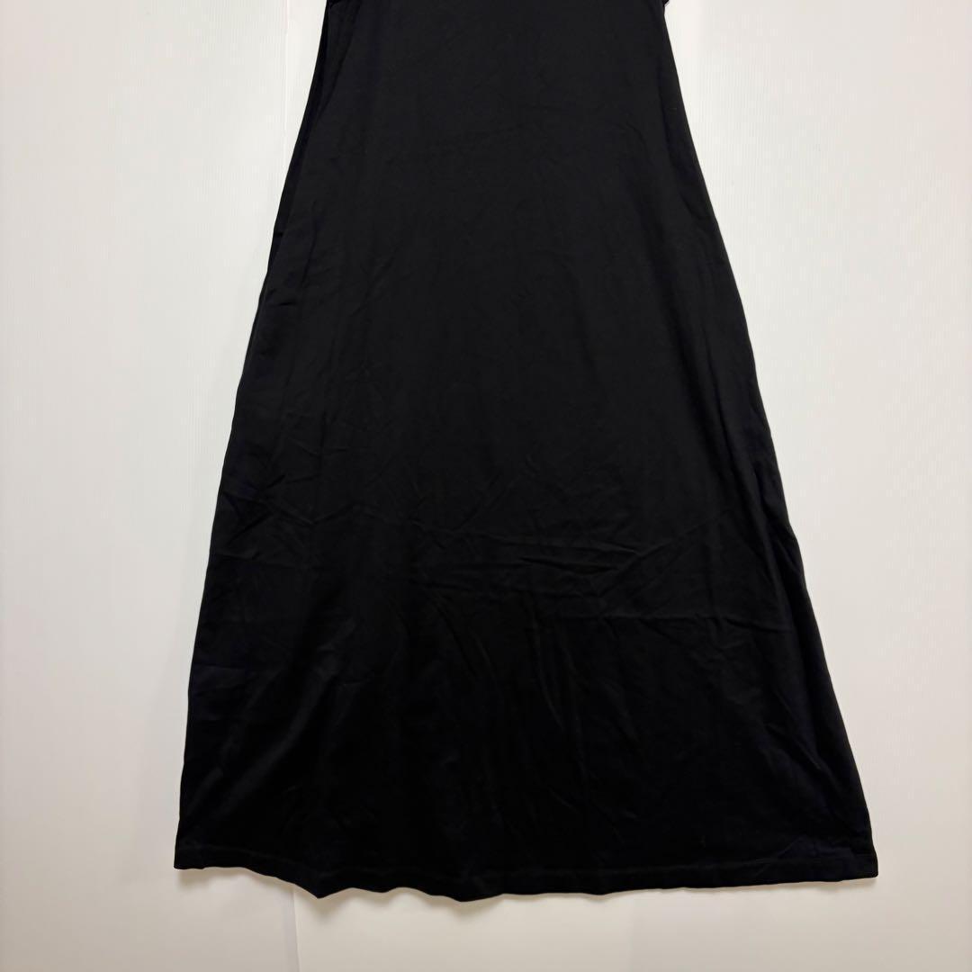 Uniqlo Sleeveless Long Dress, Plain Black (S), A-Line, Cotton