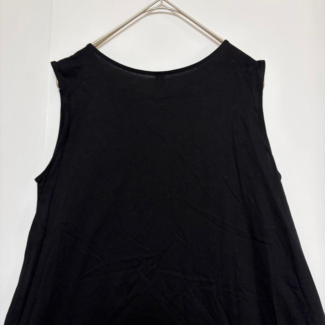 Uniqlo Sleeveless Long Dress, Plain Black (S), A-Line, Cotton