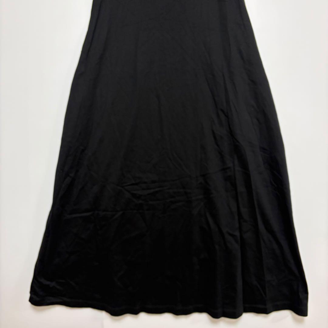 Uniqlo Sleeveless Long Dress, Plain Black (S), A-Line, Cotton