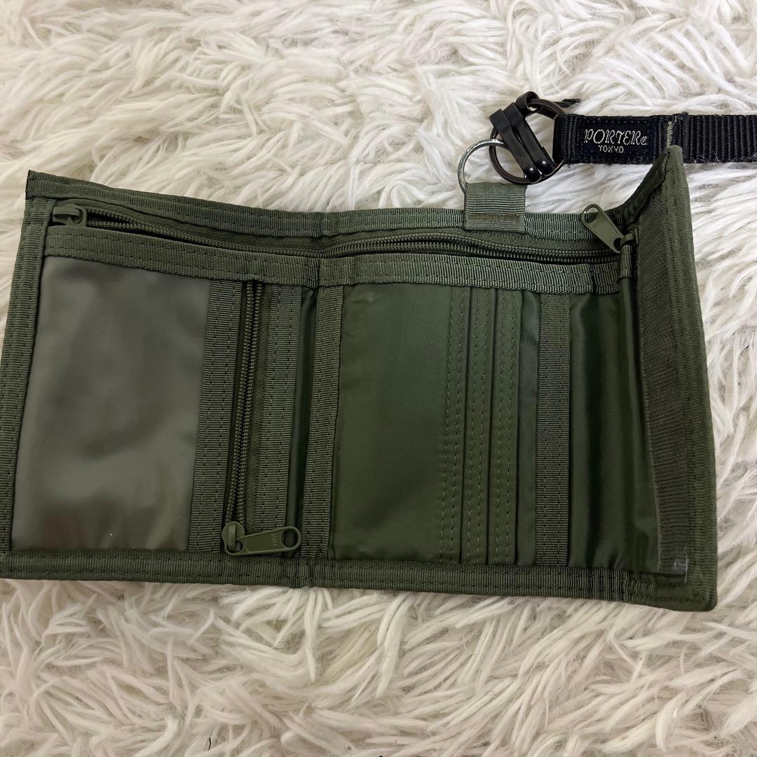 Rare PORTER Capsule Trifold Wallet Sage Green
