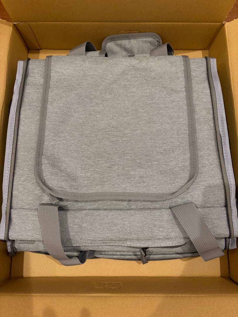 Dog and Cat Carrier Bag, Expandable, Gray, Backpack