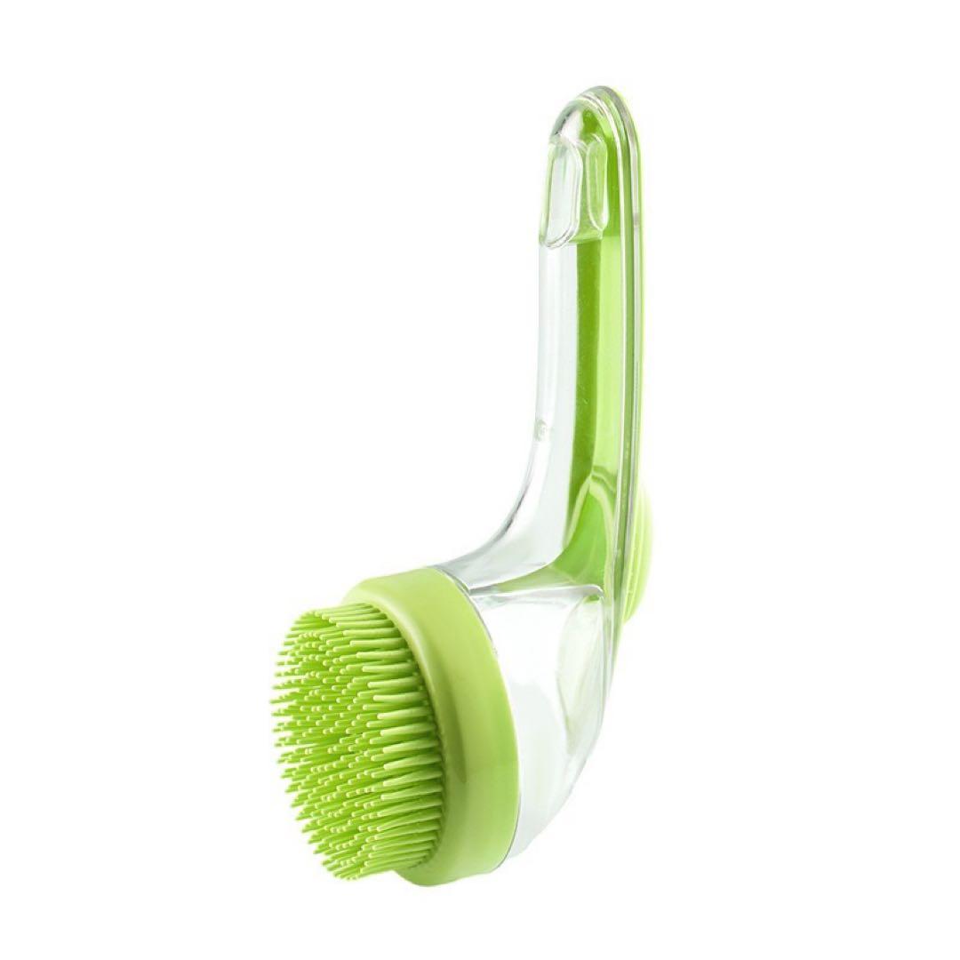 Pet Shampoo Brush with Handle, Green A0126②