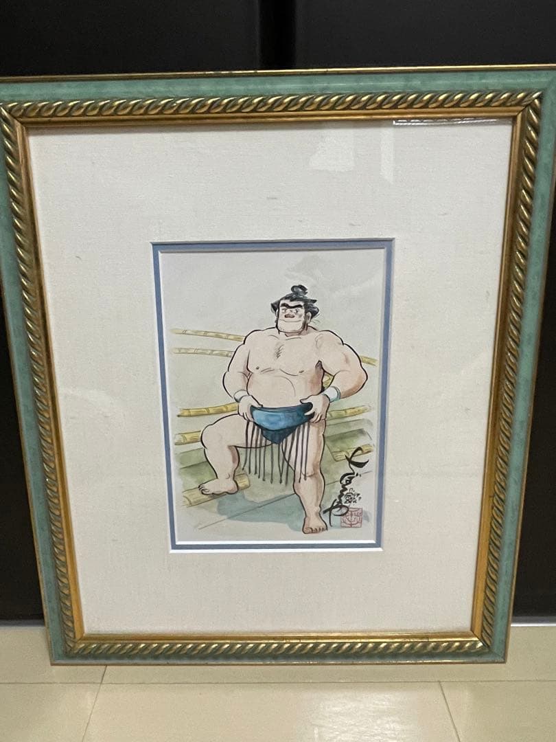 Tetsuya Chiba Original Watercolor Painting with Autograph, Notari Matsutaro Original Illustration, Ashita no Joe