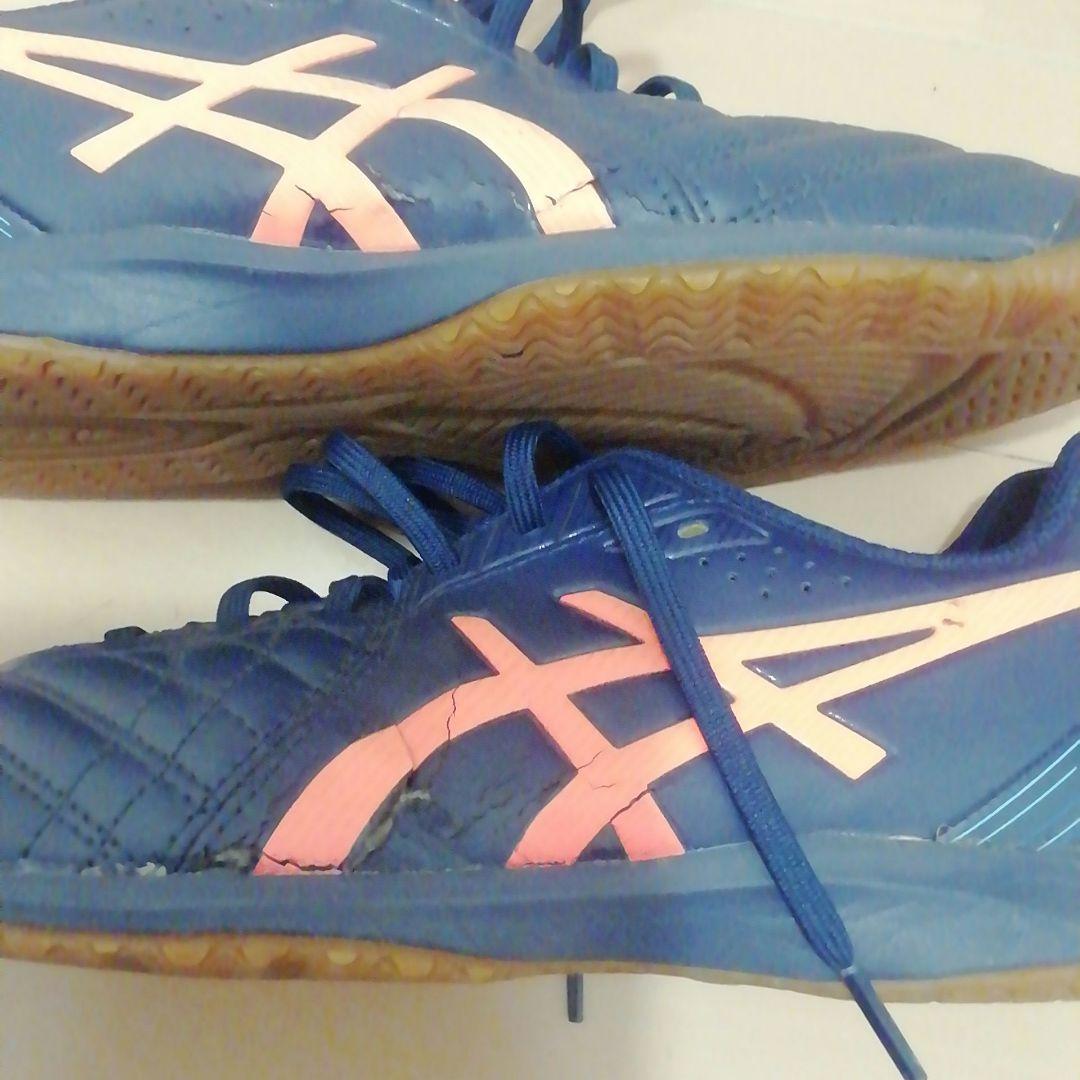 ★ASICS Calcet Indoor Navy Orange Futsal 25.0cm★