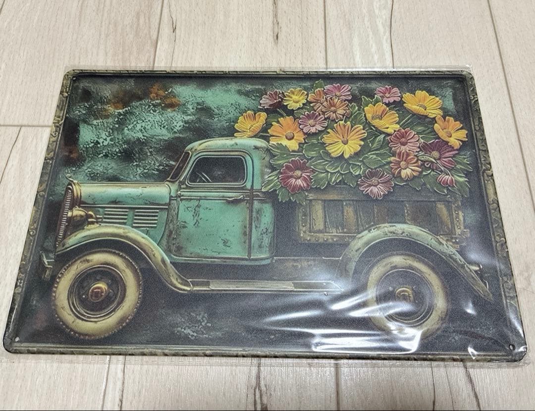 Tin Sign, Antique Style, Vintage Interior Decor, Garden Cafe Style