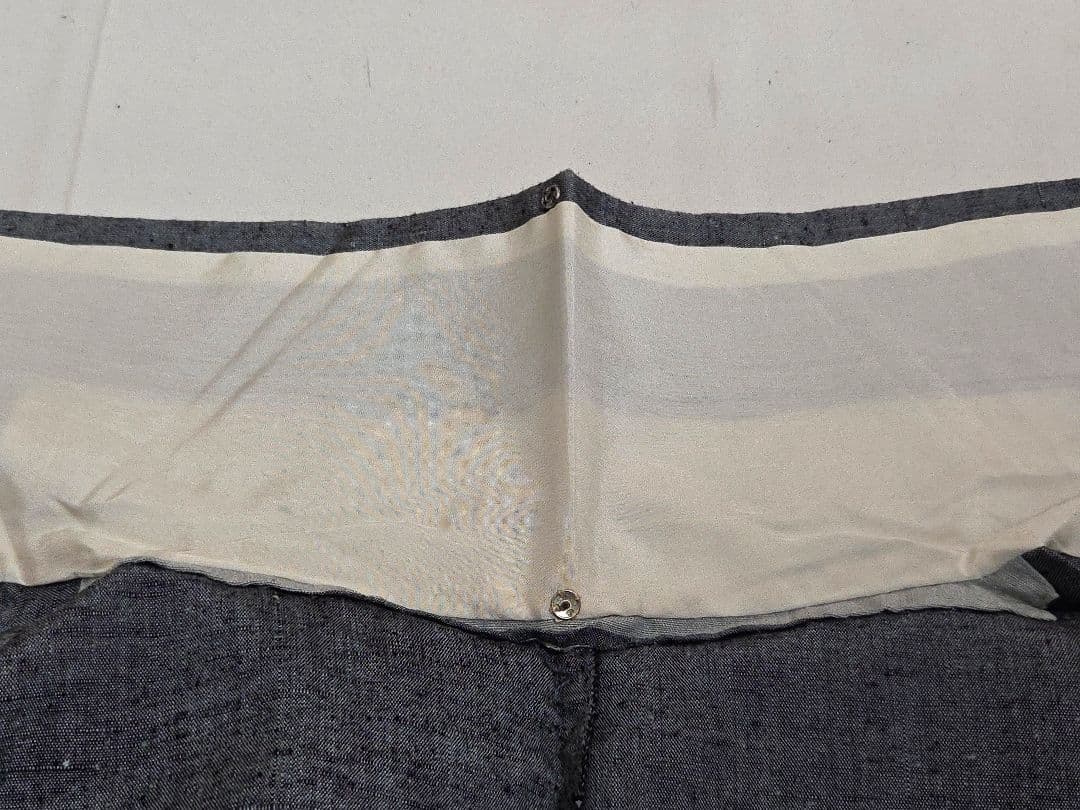 A◆Kimono Relaxation Unlined Plain Gray Tsumugi Silk Kimono 187