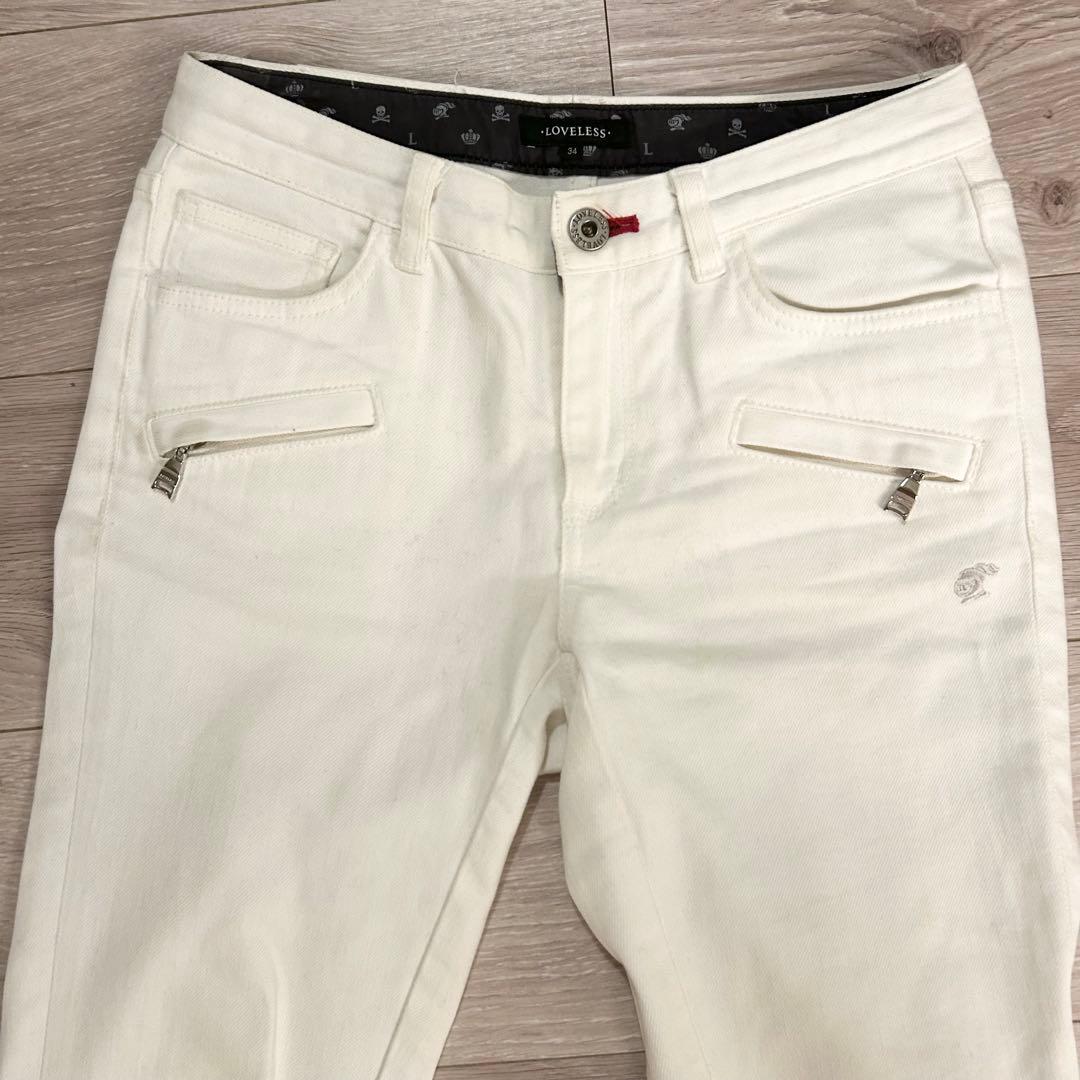 LOVELLESS White Stretch Skinny Denim 34