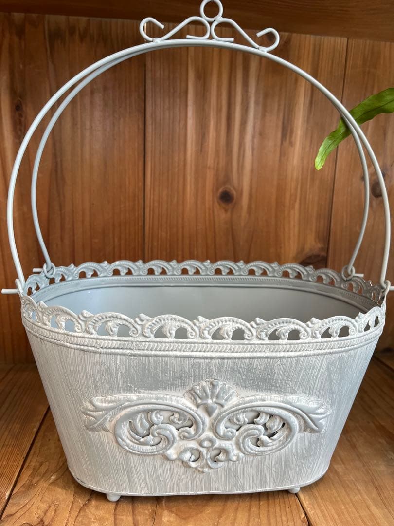 Odile Basket - Antique-Style Chic Basket-Shaped Flower Pot Garden Accessory