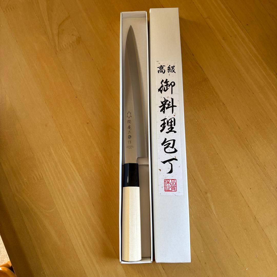 Seki Kame Ta-saku Yanagiba (Sashimi) Knife, Steel Blade, Wooden Handle, With Special Case