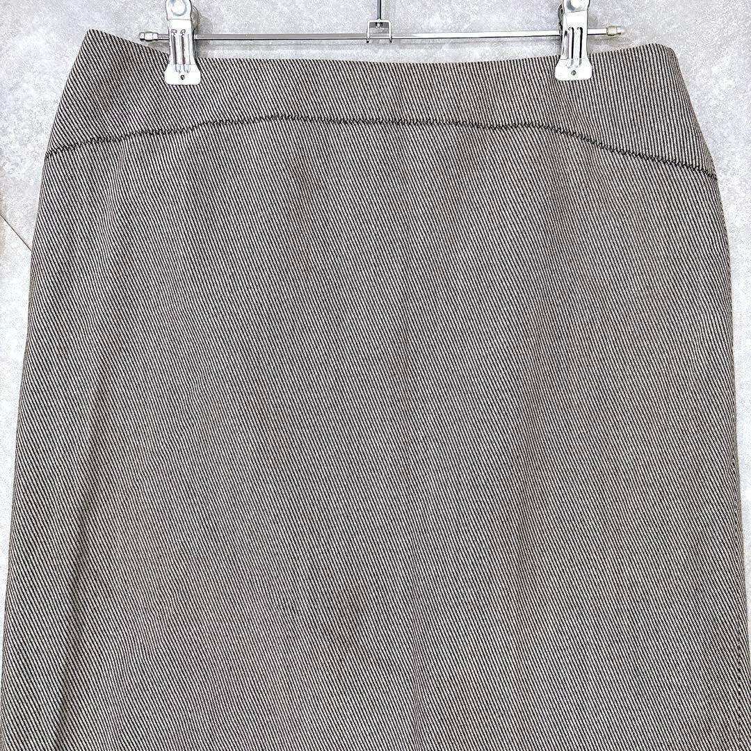 Eleu Nor Light (42) Made in Italy Tight Skirt Back Slit Gray Commute