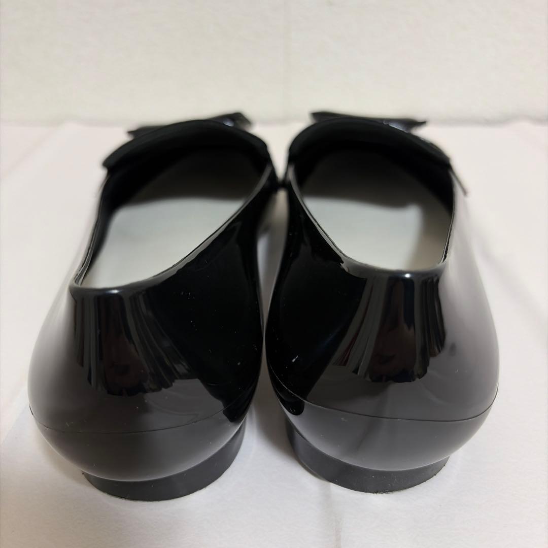 TEMPERATE Rain Pumps Maki Kaneko Collaboration Black Flat Beautiful Condition