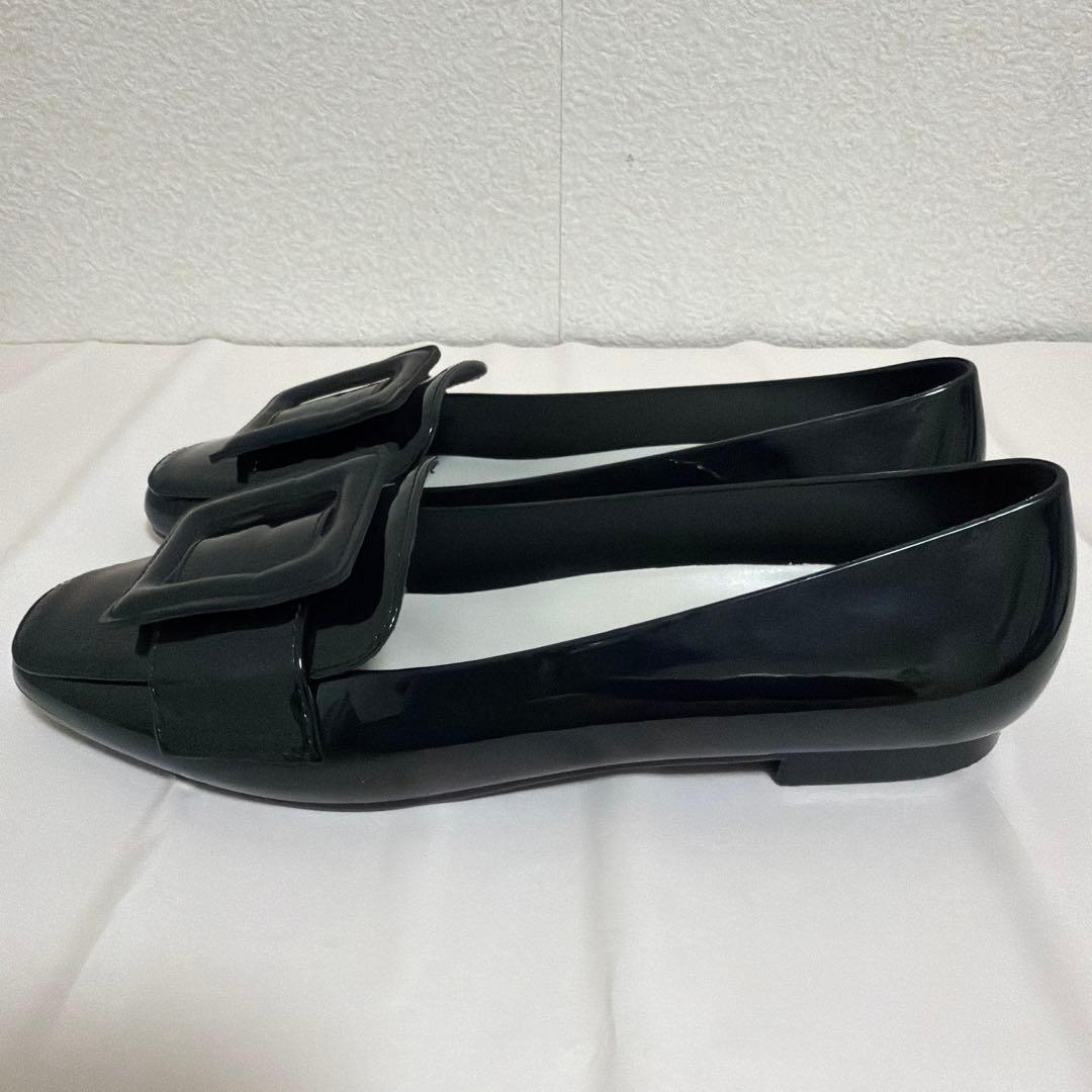 TEMPERATE Rain Pumps Maki Kaneko Collaboration Black Flat Beautiful Condition