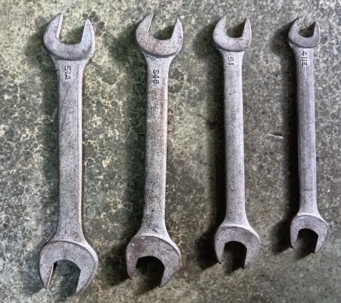 NISSAN Double Open-End Wrench Set ☆ 4 pieces ☆ ⑤ Includes Shipping!