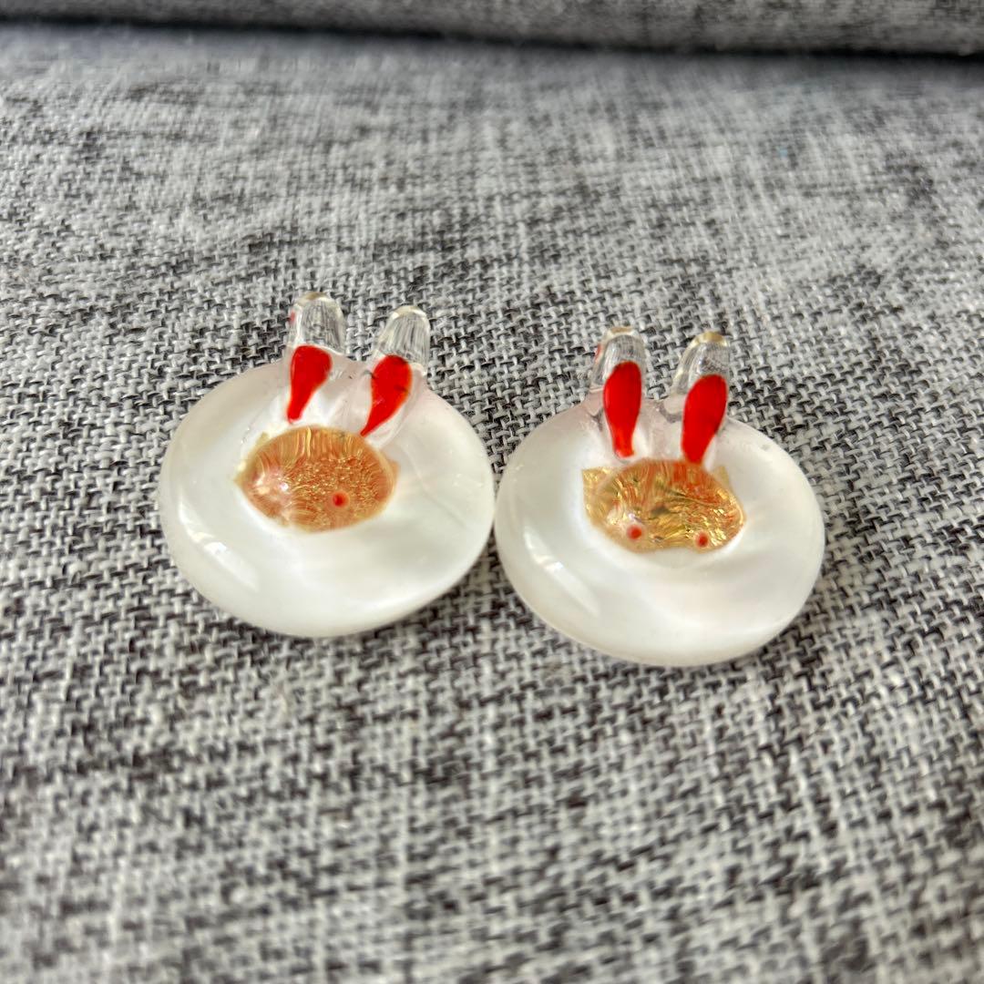 Rabbit Design Glass Ornament, Gold Leaf, Chopstick Rest, Interior Decor, Glass Craft, Tableware
