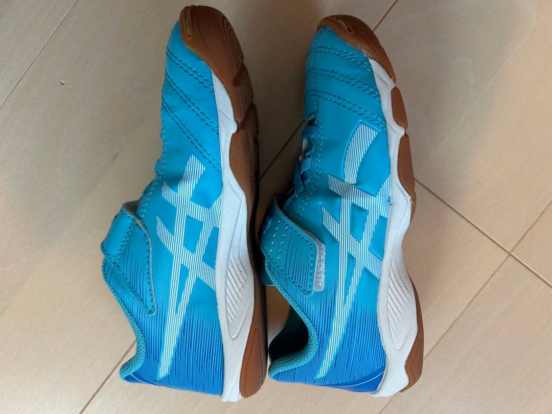 ASICS JUNIOLE Indoor Futsal Shoes Light Blue 18cm