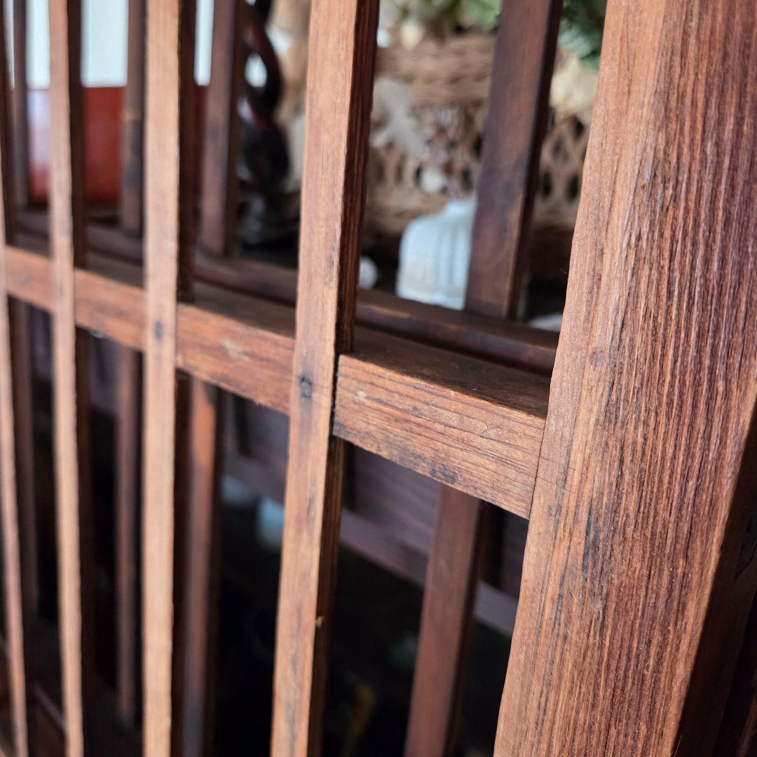 Lattice room divider, partition, antique furniture, screen, display fixture, traditional Japanese house, wooden