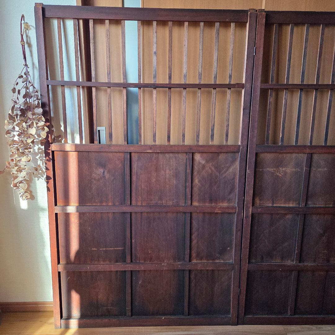 Lattice room divider, partition, antique furniture, screen, display fixture, traditional Japanese house, wooden