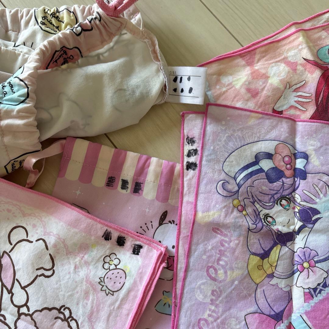 Lunch box drawstring bag, towel, storage case, chopsticks assorted set bundle