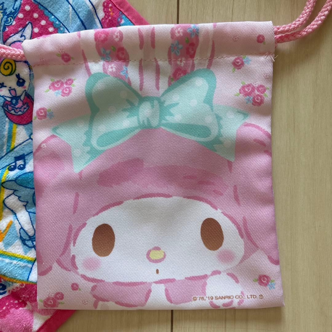 Lunch box drawstring bag, towel, storage case, chopsticks assorted set bundle
