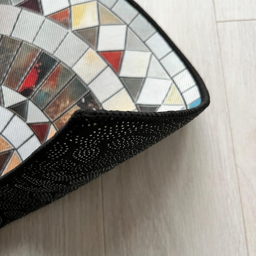 Indoor Entrance Mat, Geometric, 40x60cm, Washable, Non-Slip, Nordic Style, Mosaic, Half-Round