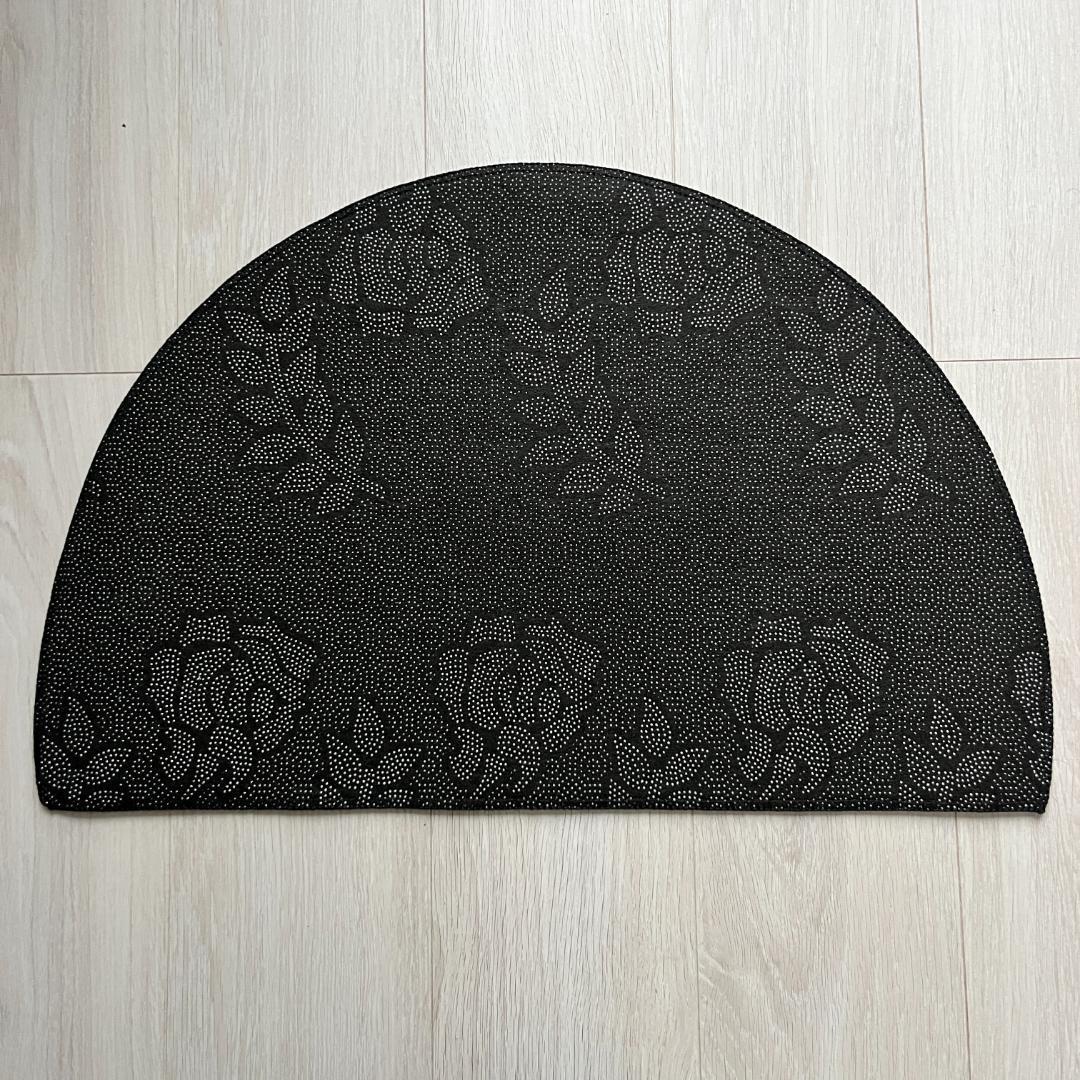 Indoor Entrance Mat, Geometric, 40x60cm, Washable, Non-Slip, Nordic Style, Mosaic, Half-Round