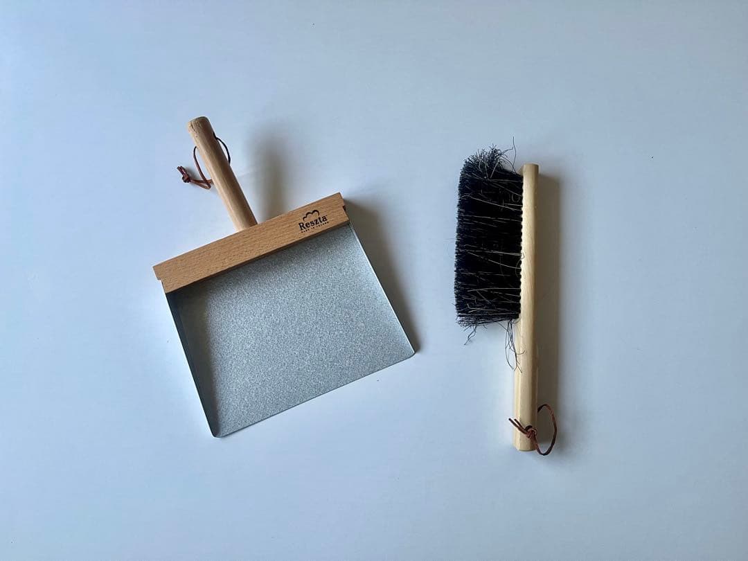 Nordic Reszta Dustpan + Hand Brush 2-Piece Set Natural Reszta