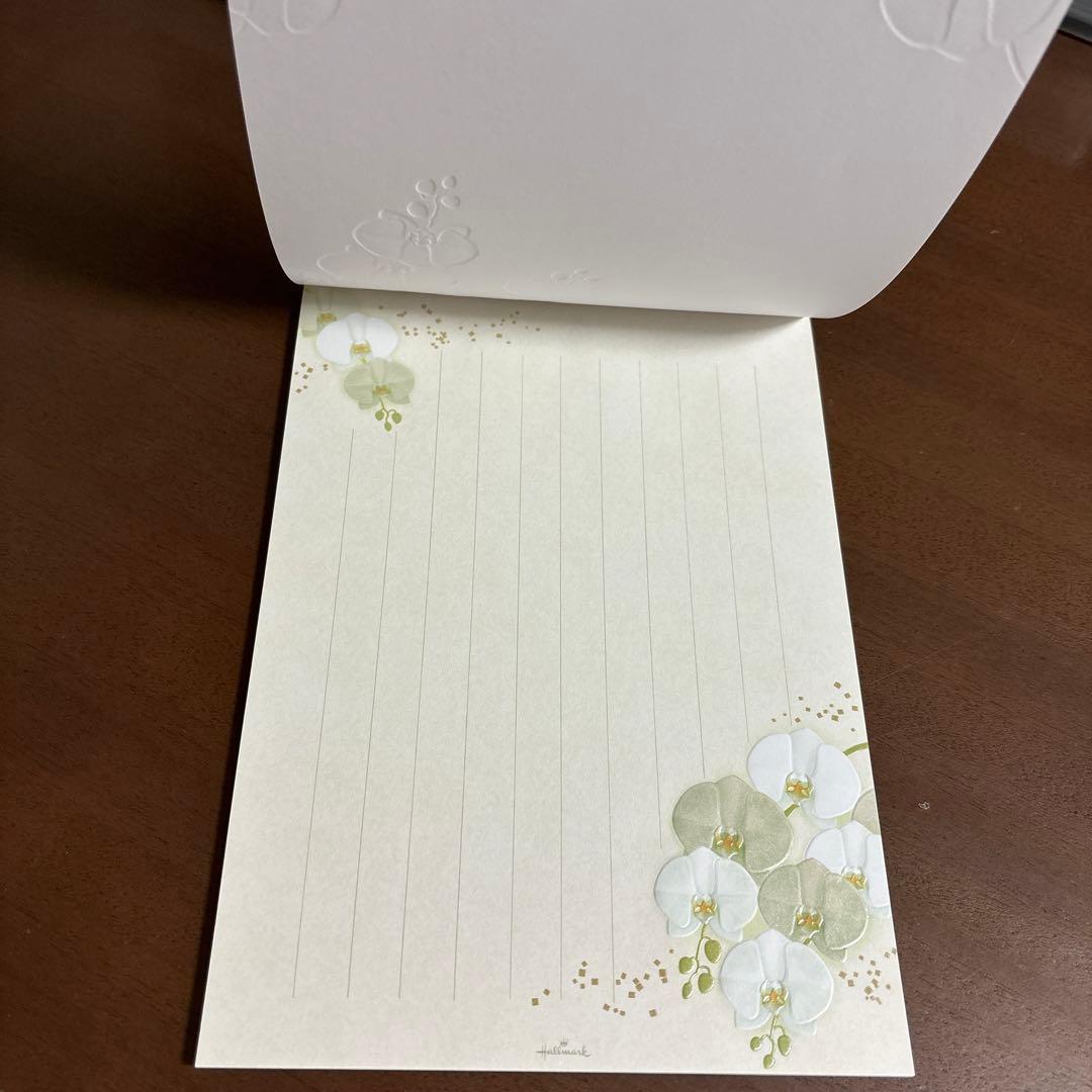⑥ Hallmark Orchid Design Letter Paper