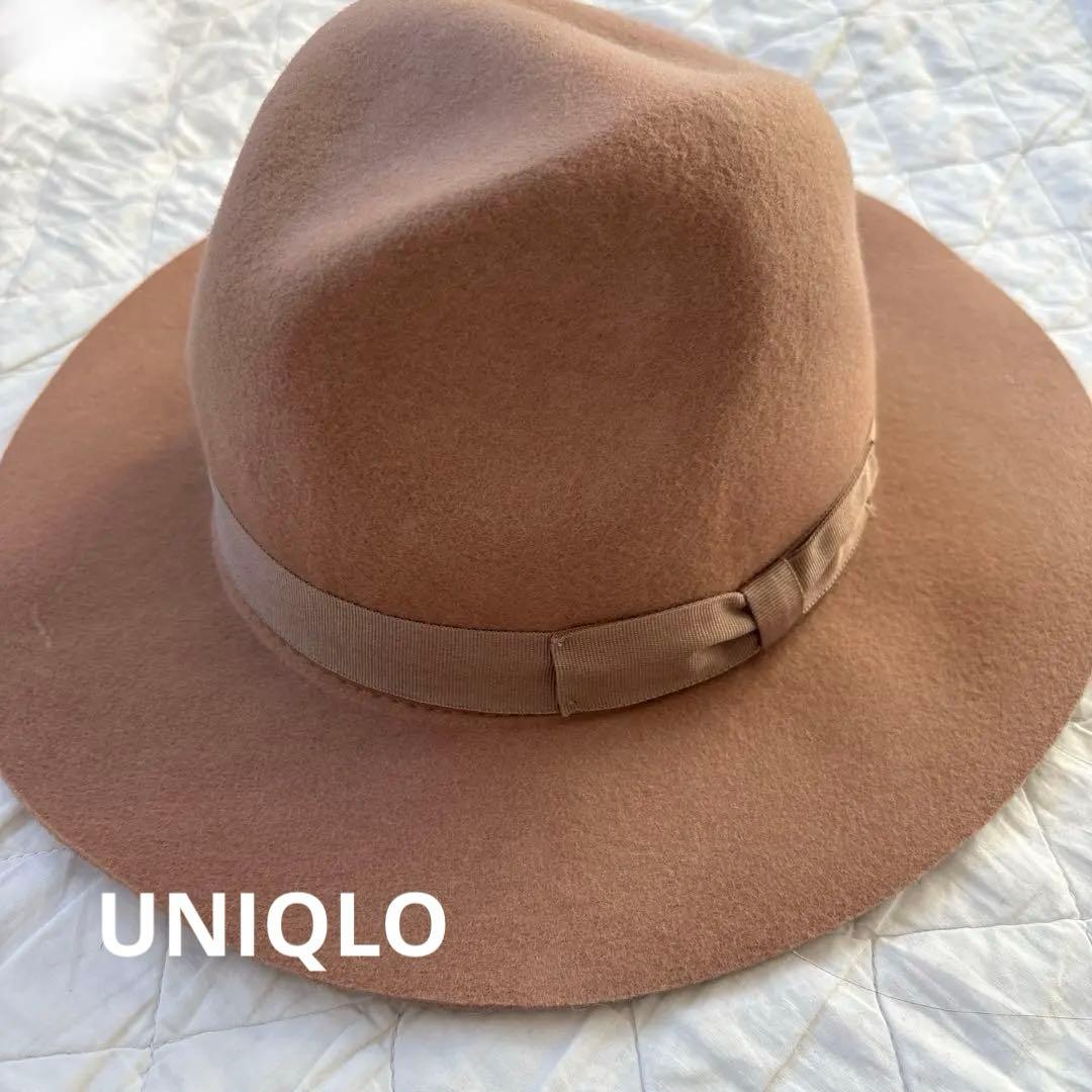 100% Wool Felt Hat in Beige with Satin Ribbon