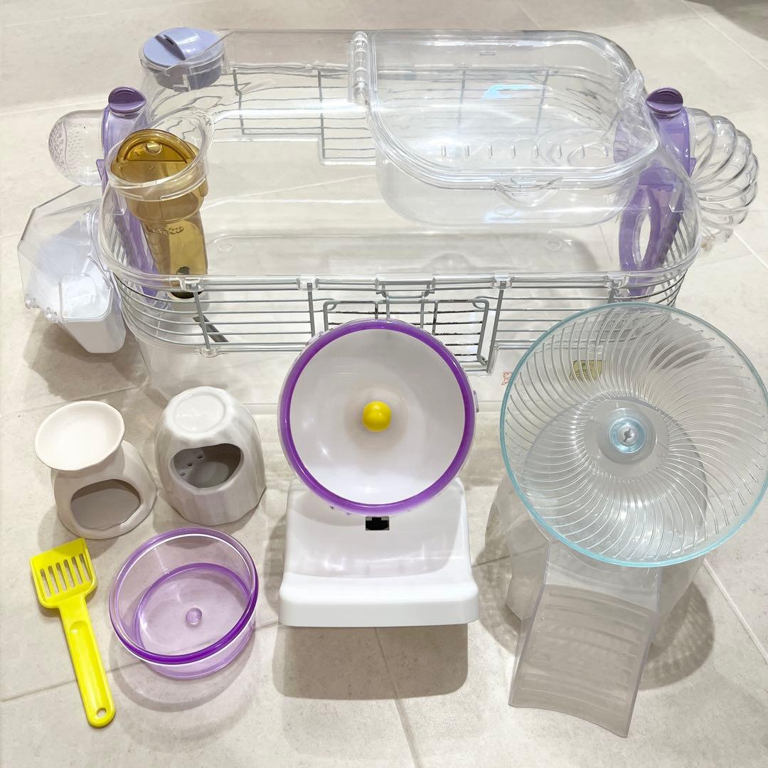 Hamster ?? Cage, Wheel, Food Bowl, House, Ceramic, Toilet, Pet, Small Animal