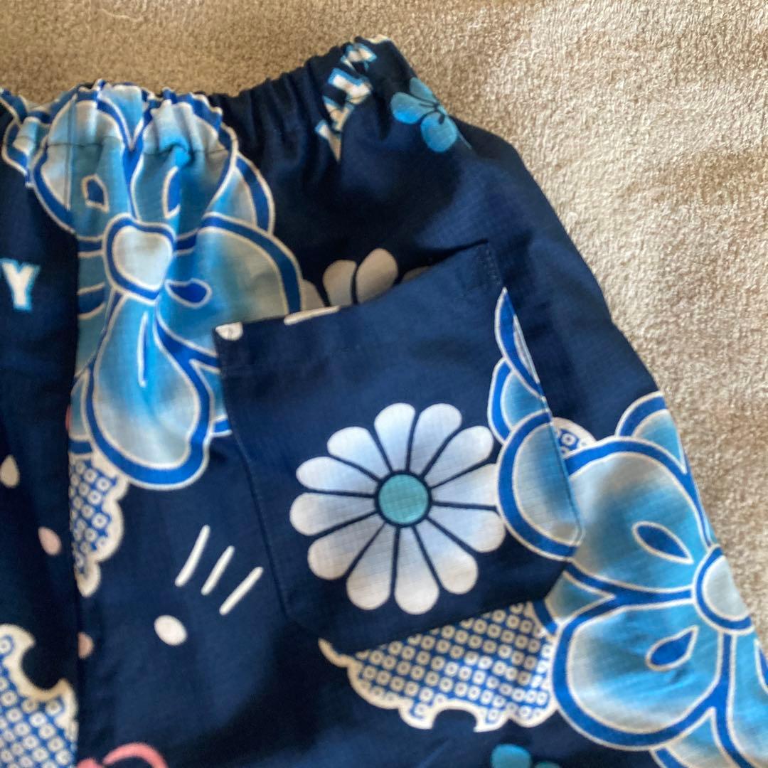 ★Japan Exclusive★ Hello Kitty Jinbei - Heisei Retro - Navy - Roomwear - S