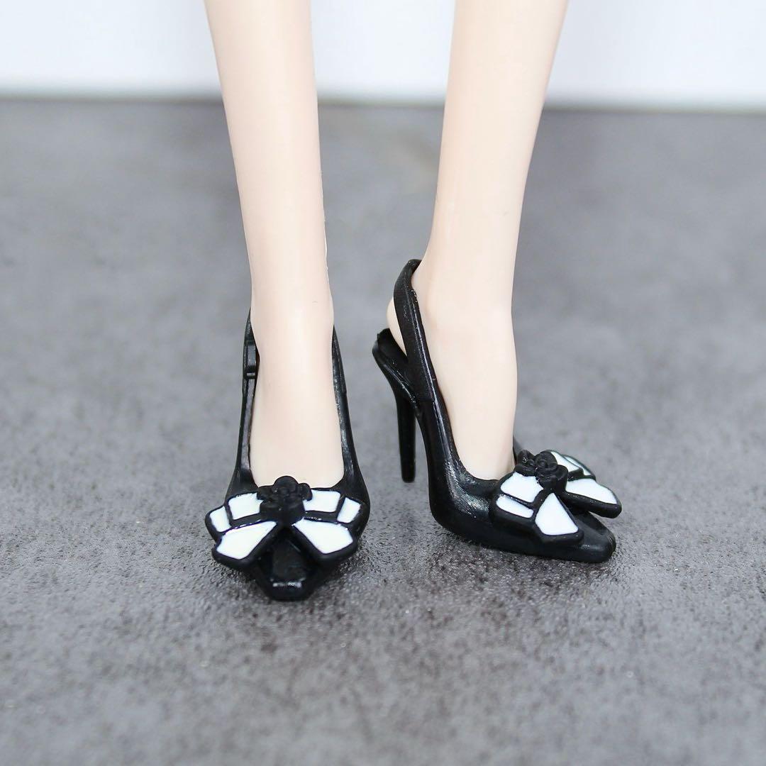 High heel pumps, black, shoes, Barbie, Momoko doll, Pullip, Licca-chan