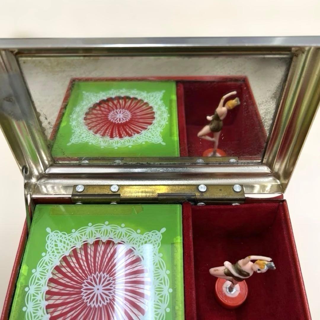 【T】Showa Retro ? Ballerina Music Box Jewelry Box