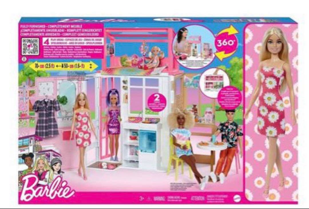 Limited Time Offer! Barbie First Set - Cute Pink Two-Story House