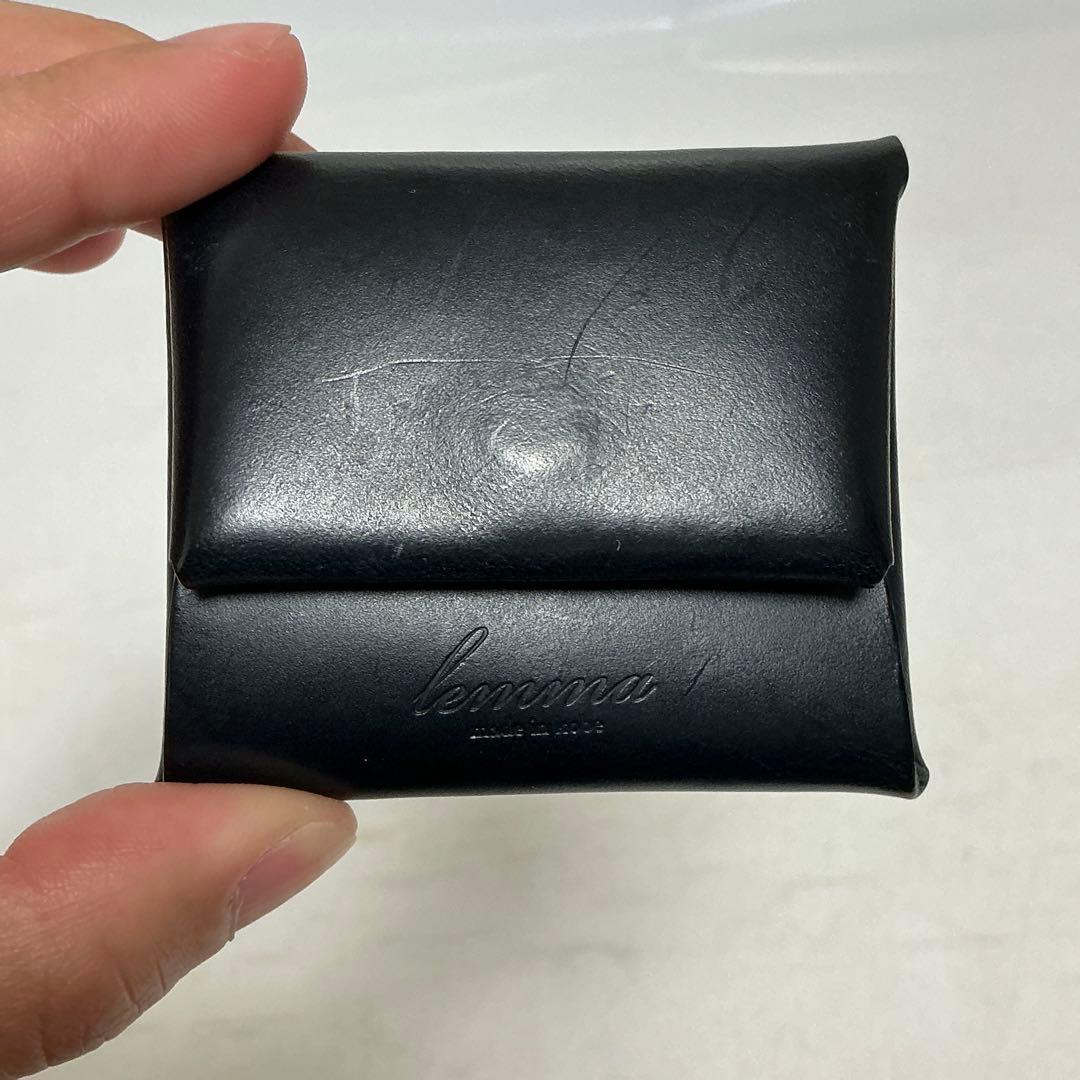 【Kobe Brand】lemma Coin Case Genuine Leather Black Coin Pouch