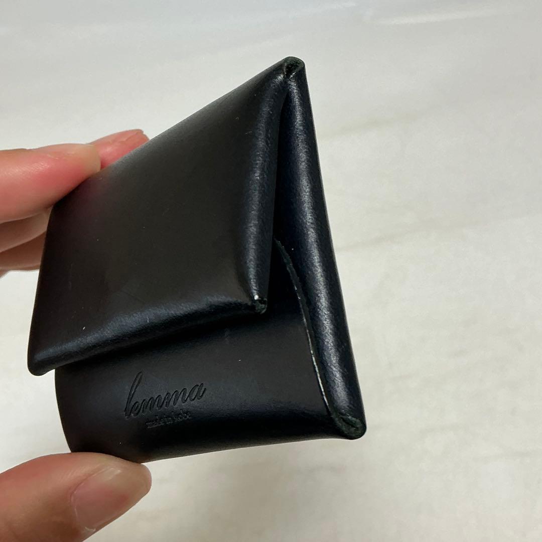 【Kobe Brand】lemma Coin Case Genuine Leather Black Coin Pouch