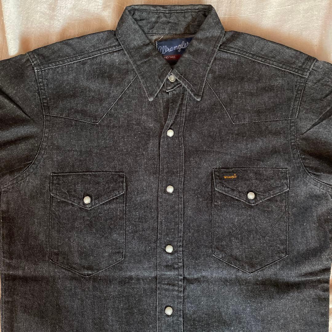 Wrangler Pre-dyed Black Denim Western Shirt